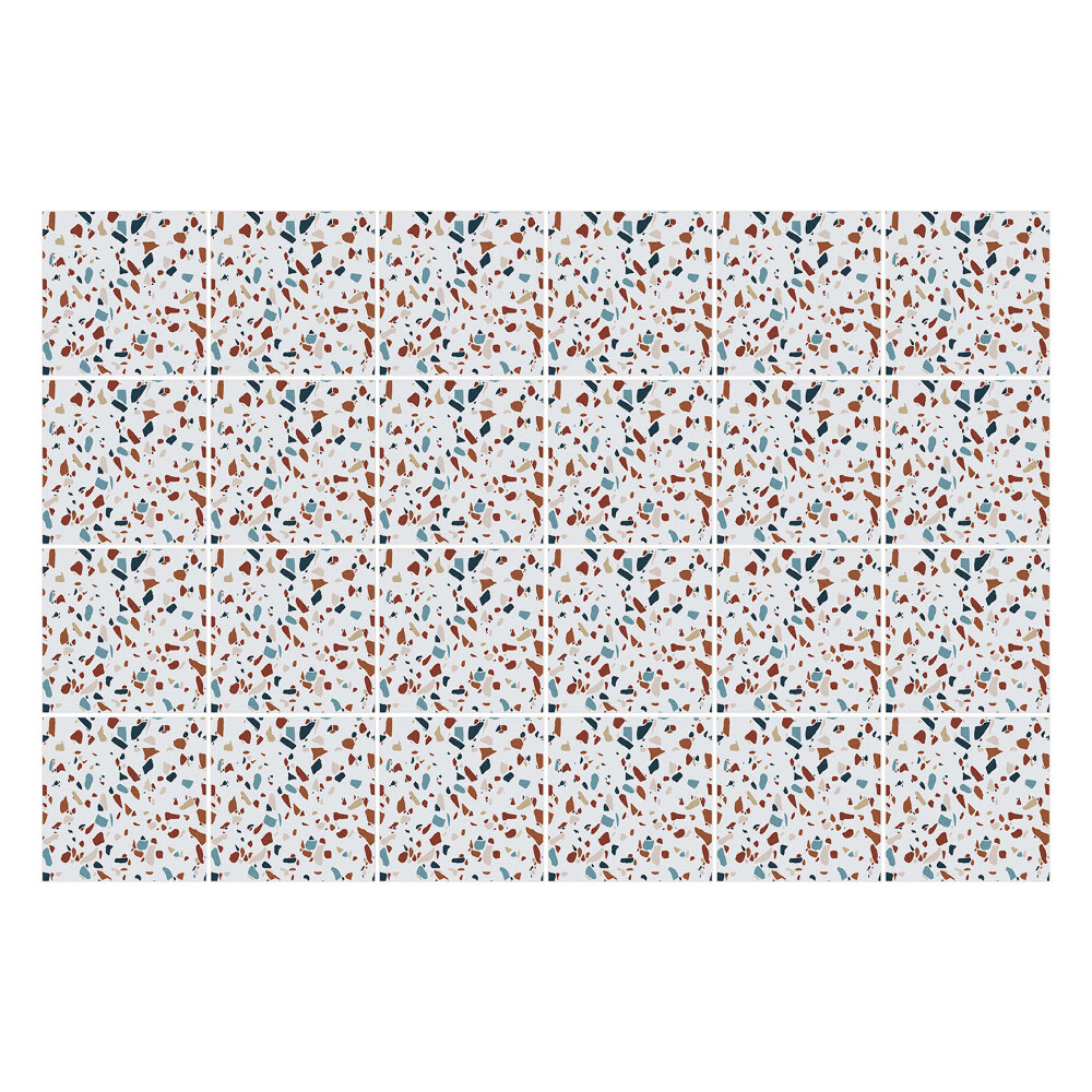 Konyha csempe matrica Színes kőedény