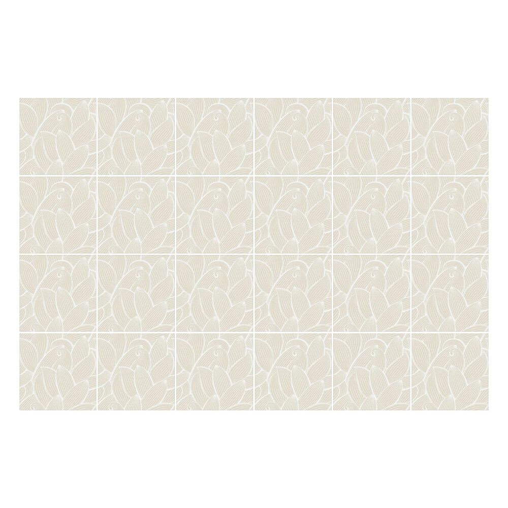 Konyha csempe matrica Levelek finom elrendezésben