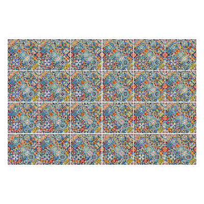 Konyha csempe matrica Színes keleti csempék