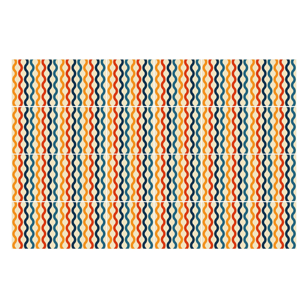 Konyha csempe matrica Hullámos vonalak ritmusban