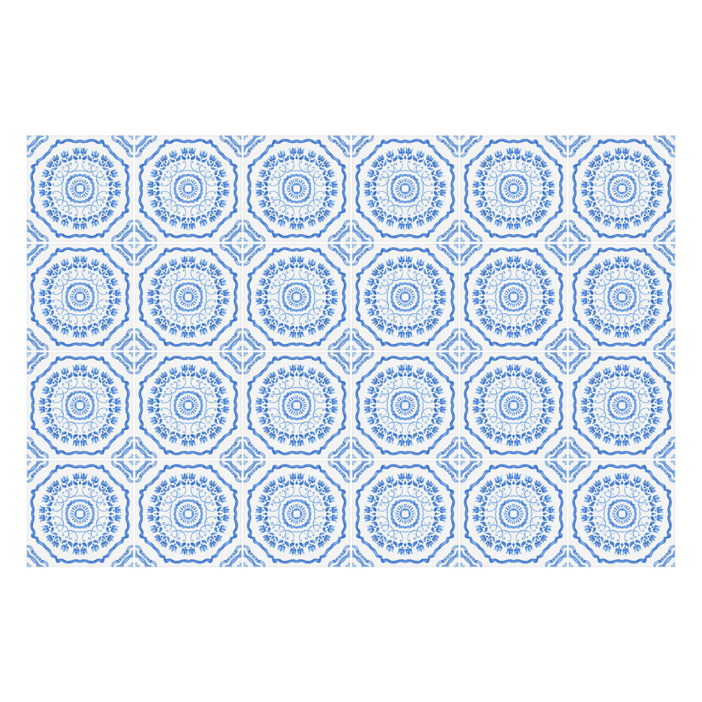 Konyha csempe matrica Virágdíszek csempékben