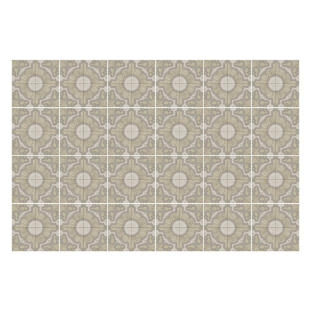 Konyha csempe matrica Geometrikus virágmotívumok