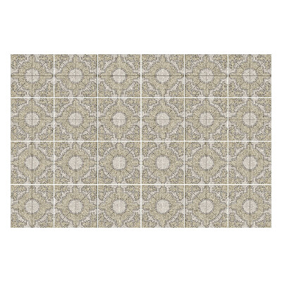 Konyha csempe matrica Geometrikus virágmotívumok