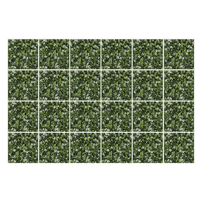 Fali csempe matrica Levelek finom virágokkal