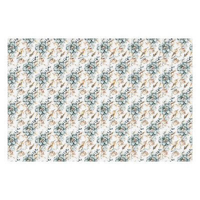 Csempe dekor matrica Virágmotívum levelekkel