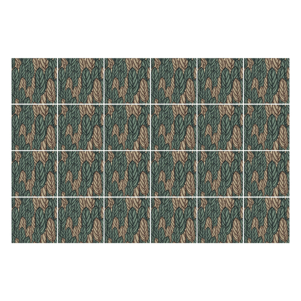 Fali csempe matrica Bohém levelek