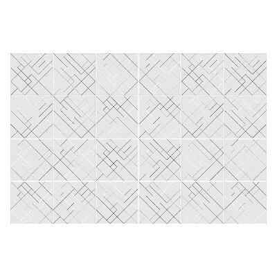 Fali csempe matrica Geometriai vonalak egy rácsban