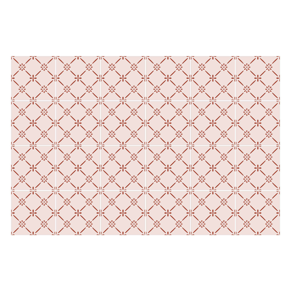 Csempe dekor matrica Retro vintage minta