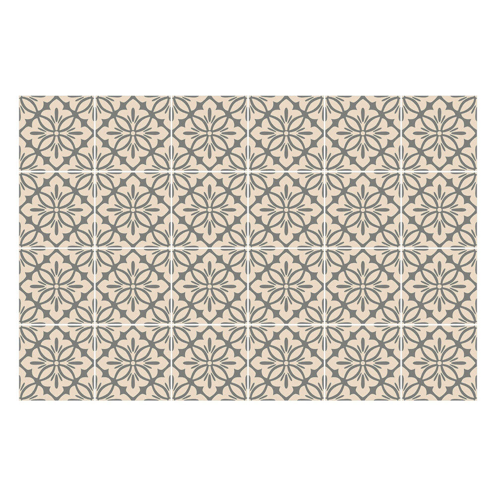 Konyha csempe matrica Virágdíszek hálóban