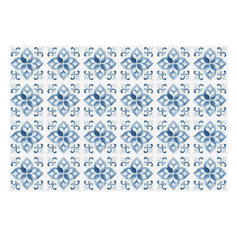 Csempe dekor matrica Virágdíszek csempékben