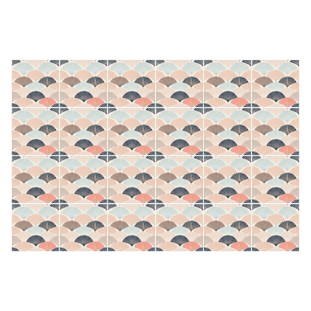 Konyha csempe matrica Pasztell legyezők