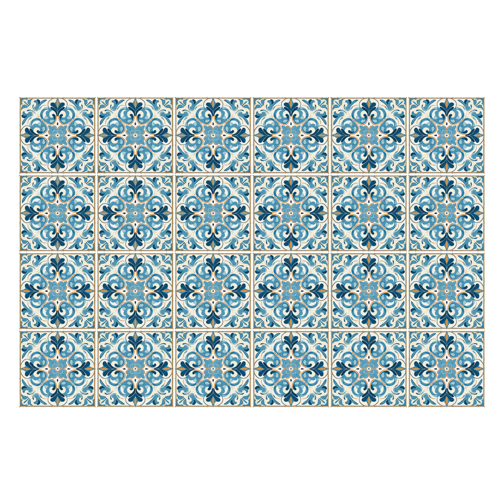 Konyha csempe matrica Virágdíszek hálóban