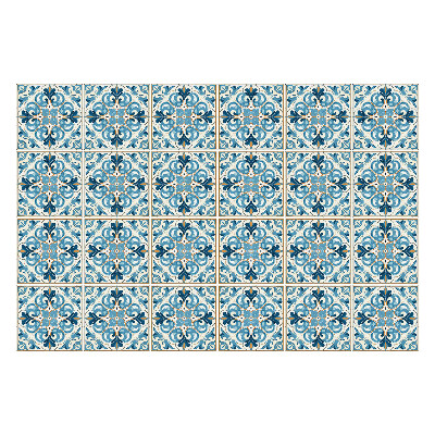 Konyha csempe matrica Virágdíszek hálóban