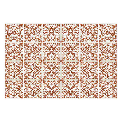 Konyha csempe matrica Elegáns díszek négyzetekben