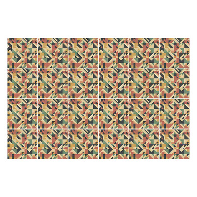 Konyha csempe matrica Vintage geometrikus minta