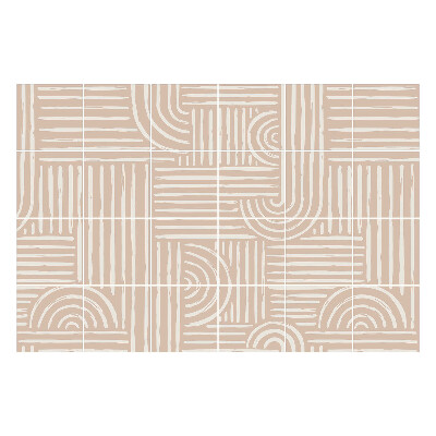 Fali csempe matrica Bohém vonalak és félkörök