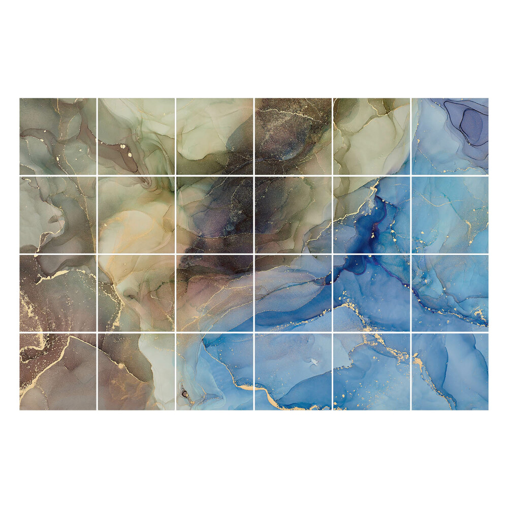 Fali csempe matrica Absztrakt színes hullámok