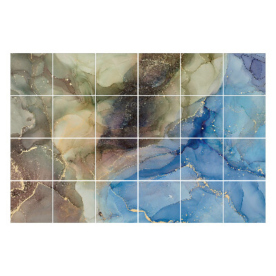 Fali csempe matrica Absztrakt színes hullámok