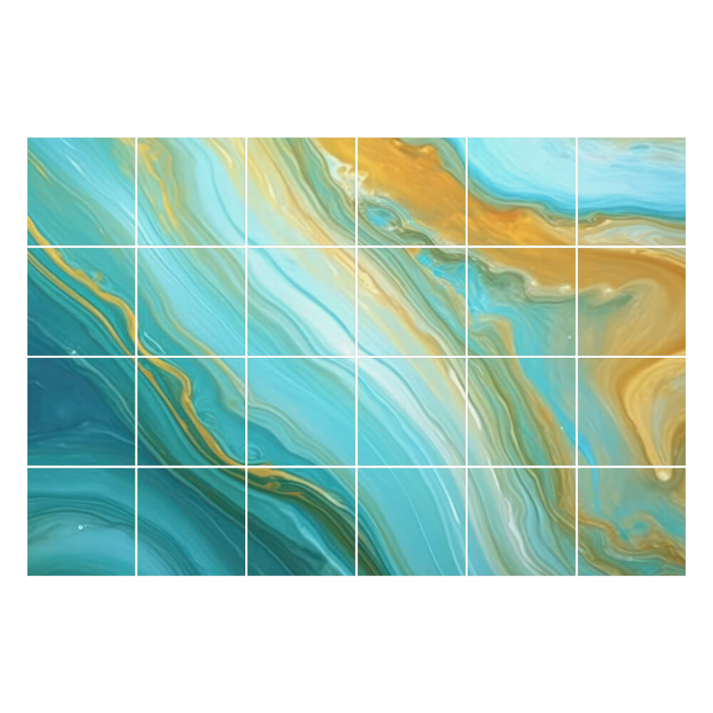 Fali csempe matrica Absztrakt vonalak hullámai