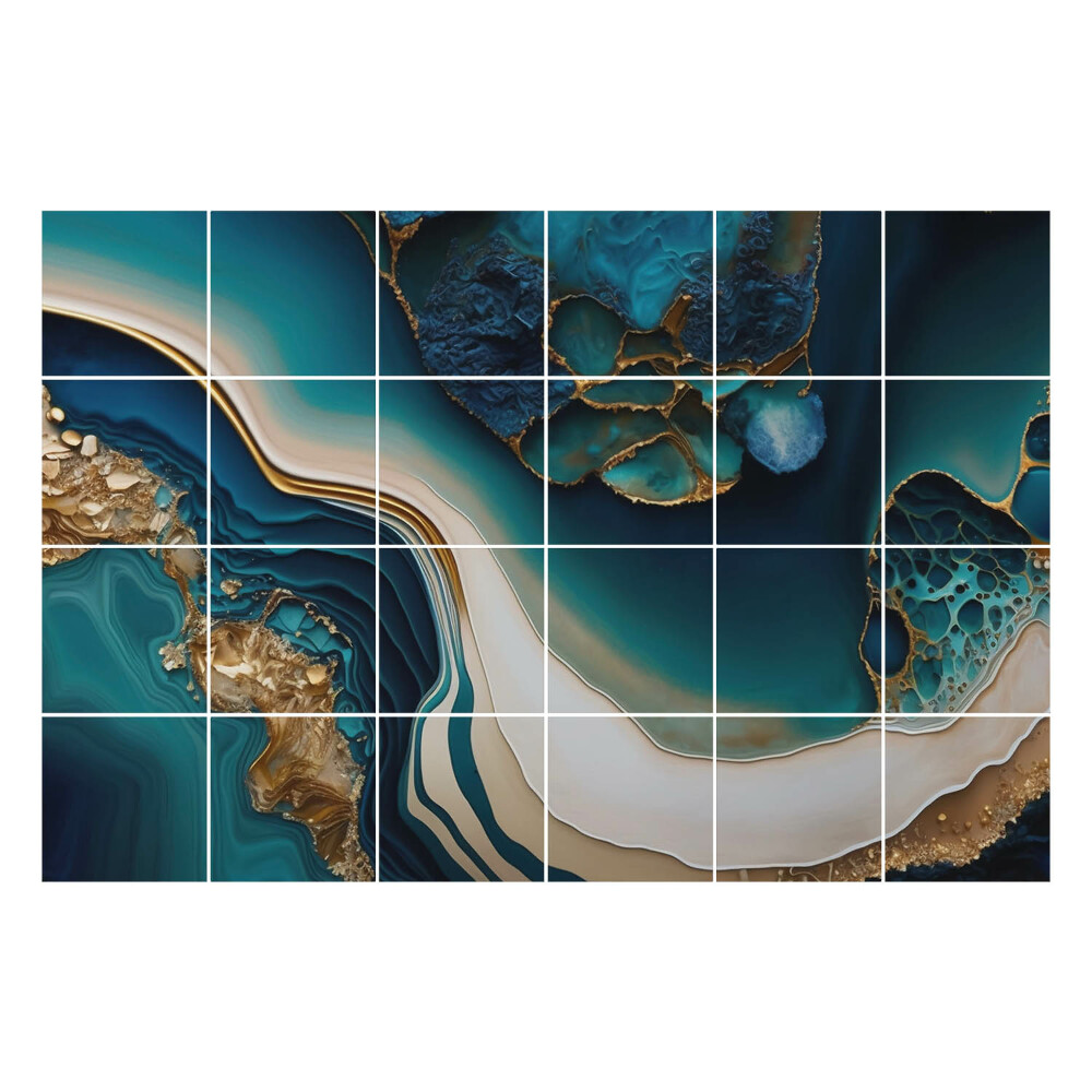 Fali csempe matrica Absztrakt hullámok és foltok