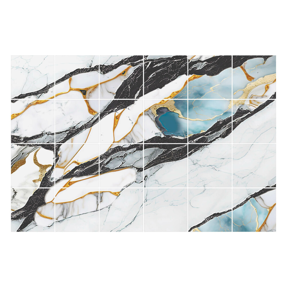 Konyha csempe matrica Elegáns márványmozaik