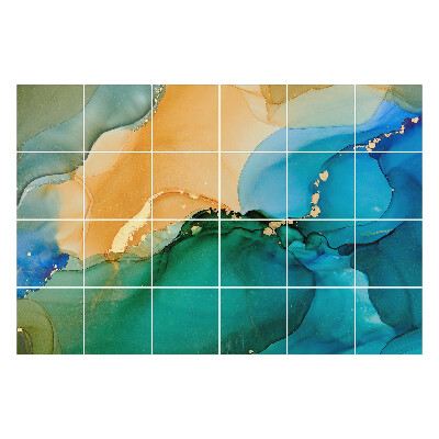 Csempe dekor matrica Absztrakt színhullámok