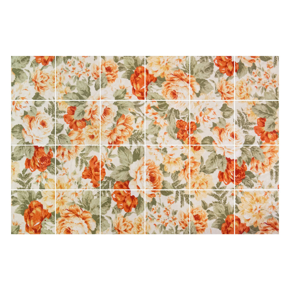 Csempe dekor matrica Virágmotívum pasztellben