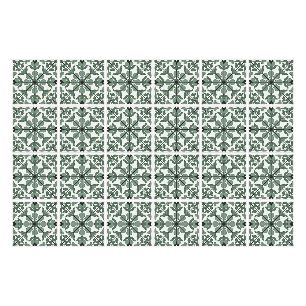 Csempe dekor matrica Virágdíszek hálóban