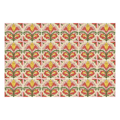 Fali csempe matrica Virágdíszek az elrendezésben