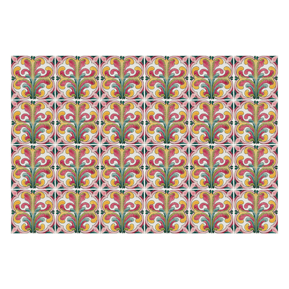 Konyha csempe matrica Virágmotívumok a kompozícióban