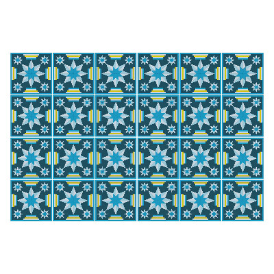 Fali csempe matrica Geometrikus csillagok és csíkok