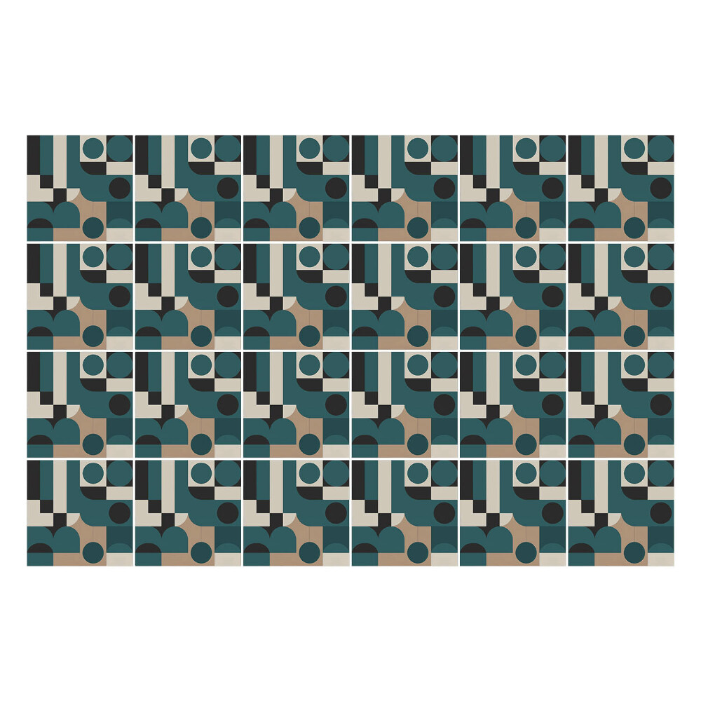 Konyha csempe matrica Geometria körökkel