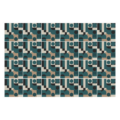 Konyha csempe matrica Geometria körökkel