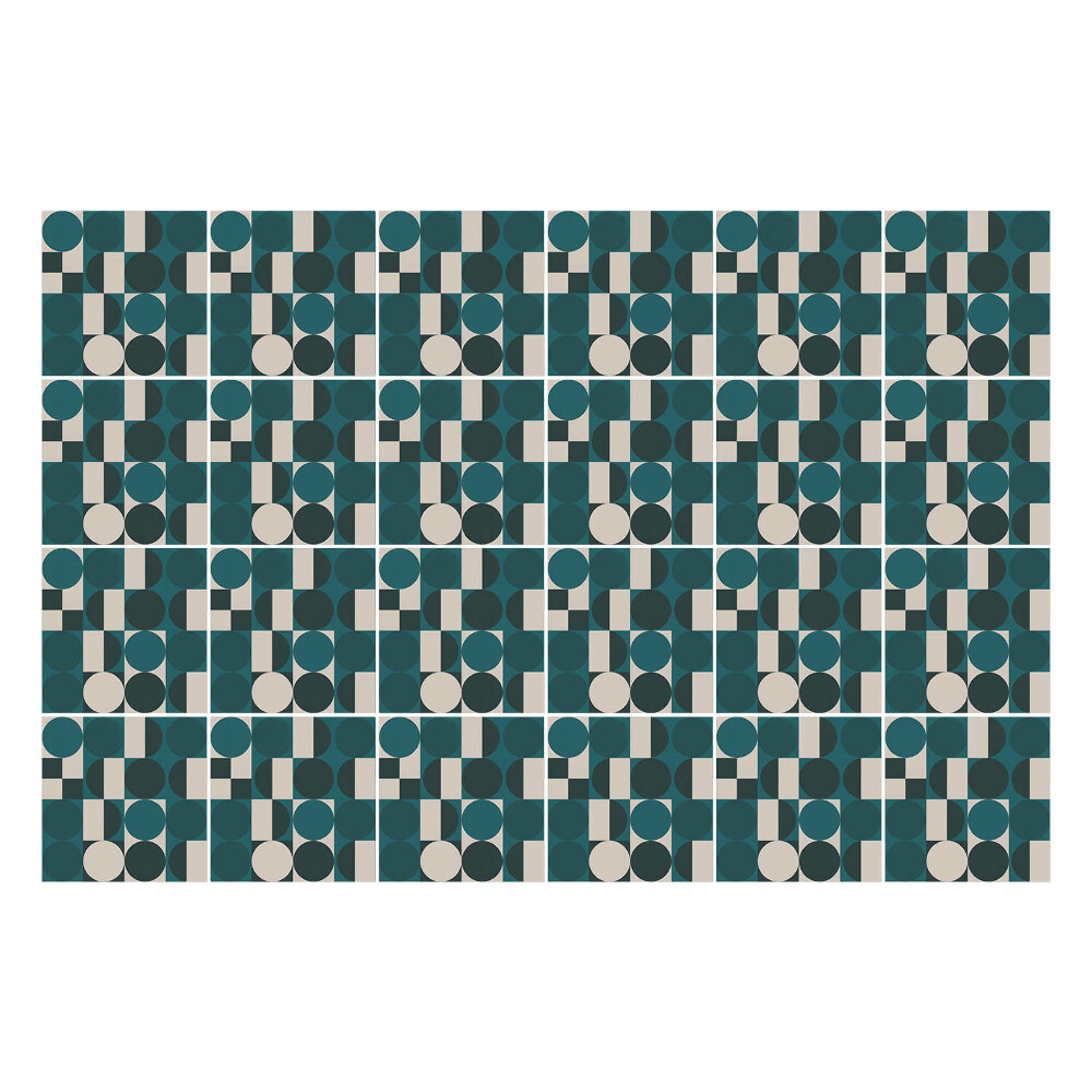 Csempe dekor matrica Körök és téglalapok geometriája