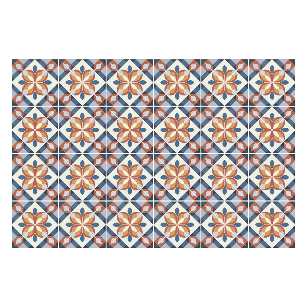 Fali csempe matrica Virágmotívumok hálóban