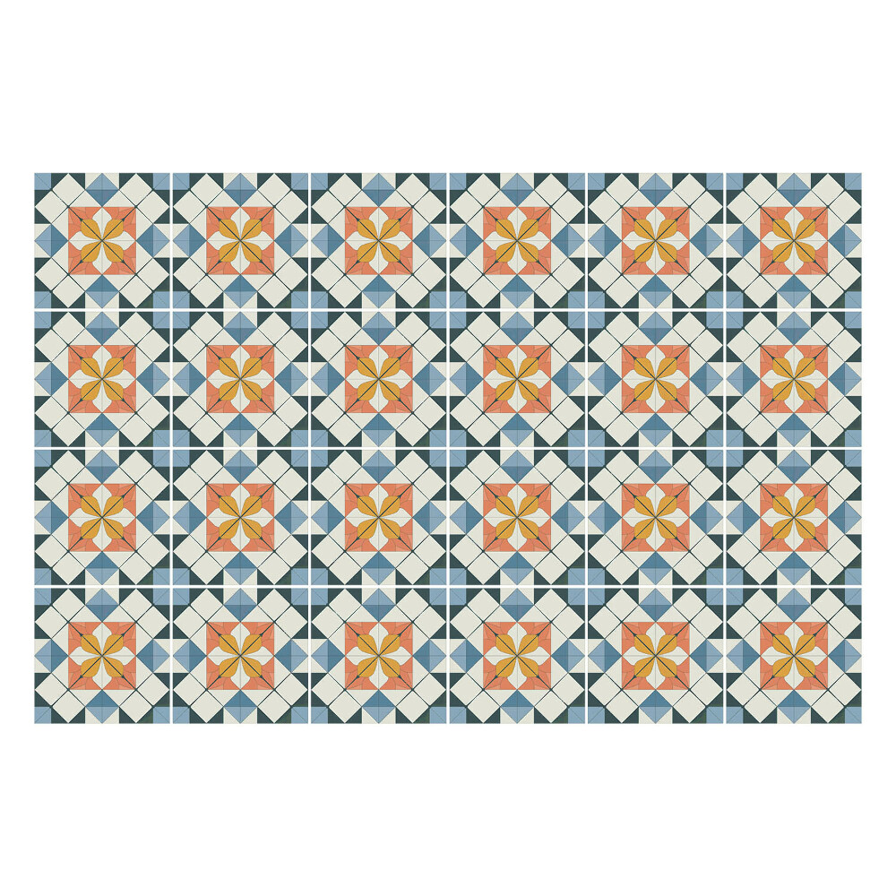 Csempe dekor matrica Virágmotívumok hálóban