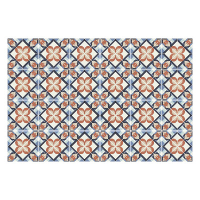 Fali csempe matrica Virágmotívumok rombuszokban