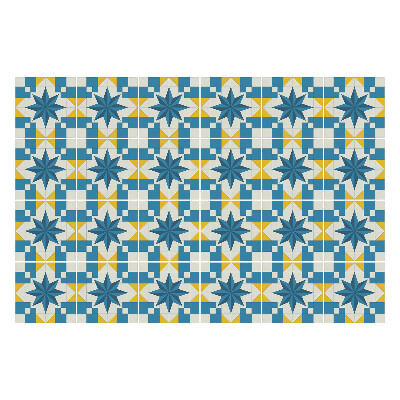 Fali csempe matrica Szimmetrikus csillagok és négyzetek