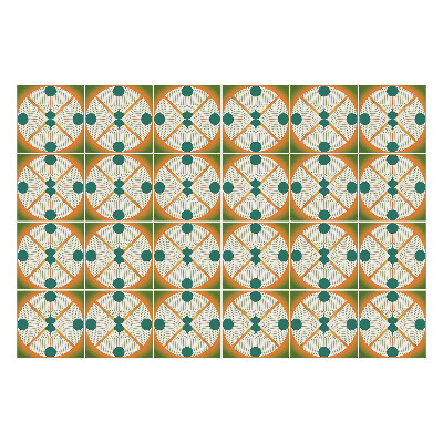 Csempe dekor matrica Körök sugarakkal