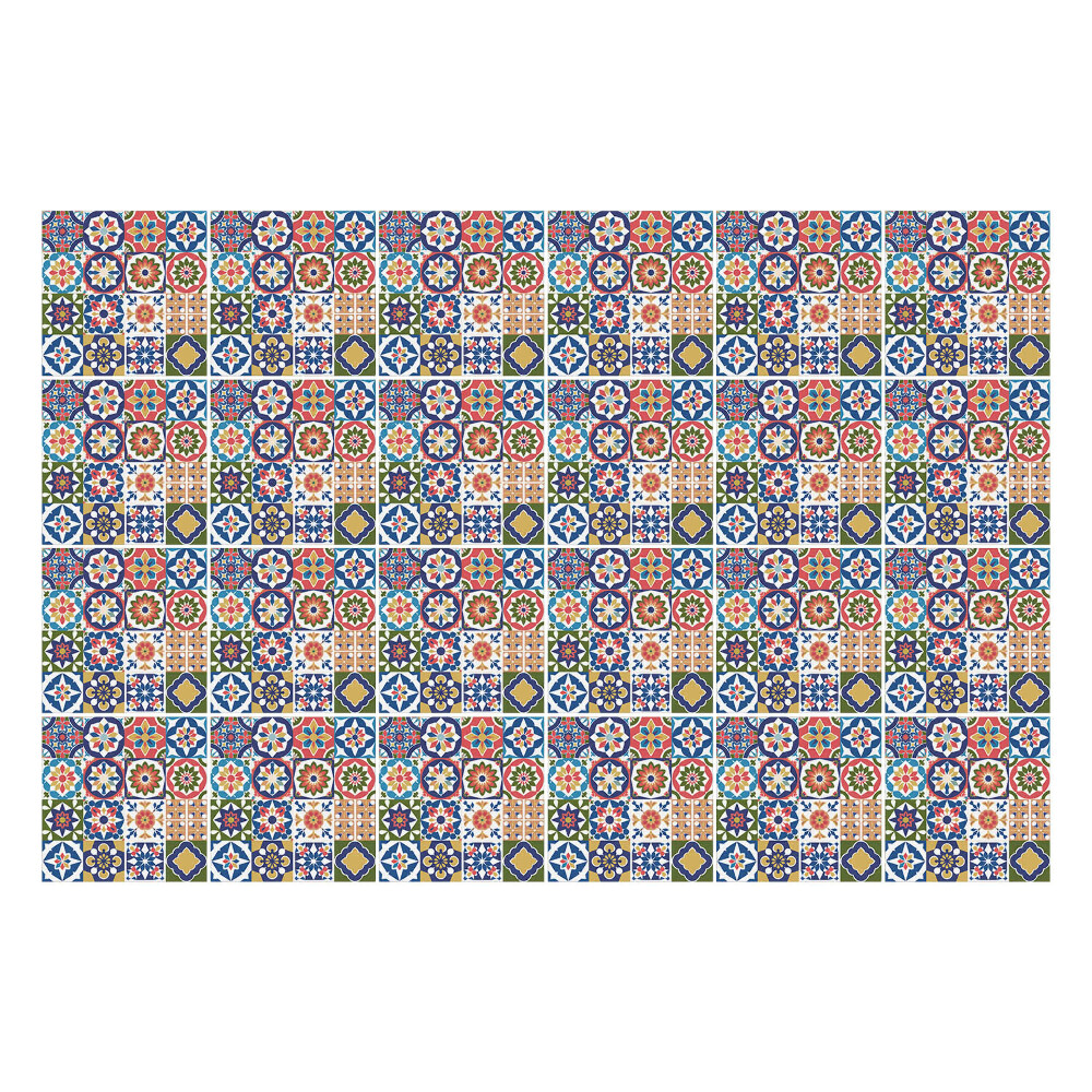 Csempe dekor matrica Geometrikus virágos mozaikok