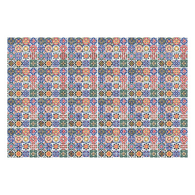 Konyha csempe matrica Virágos mozaikok az elrendezésben