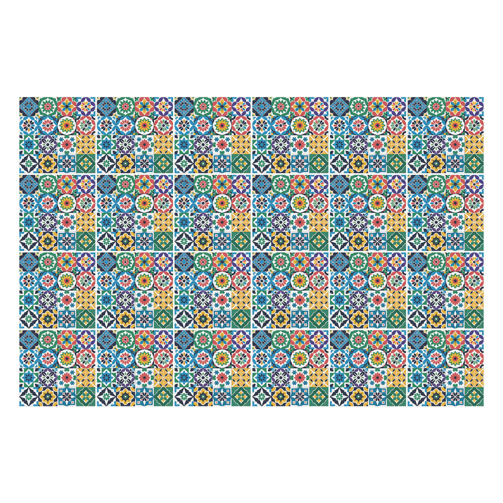 Csempe dekor matrica Virágdíszek hálóban