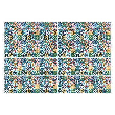 Csempe dekor matrica Virágdíszek hálóban