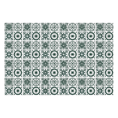 Konyha csempe matrica Geometrikus virágok és körök