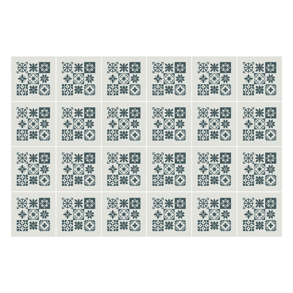 Csempe dekor matrica Geometrikus virágok és formák