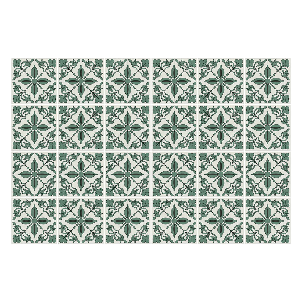 Fali csempe matrica Virágdíszek hálóban