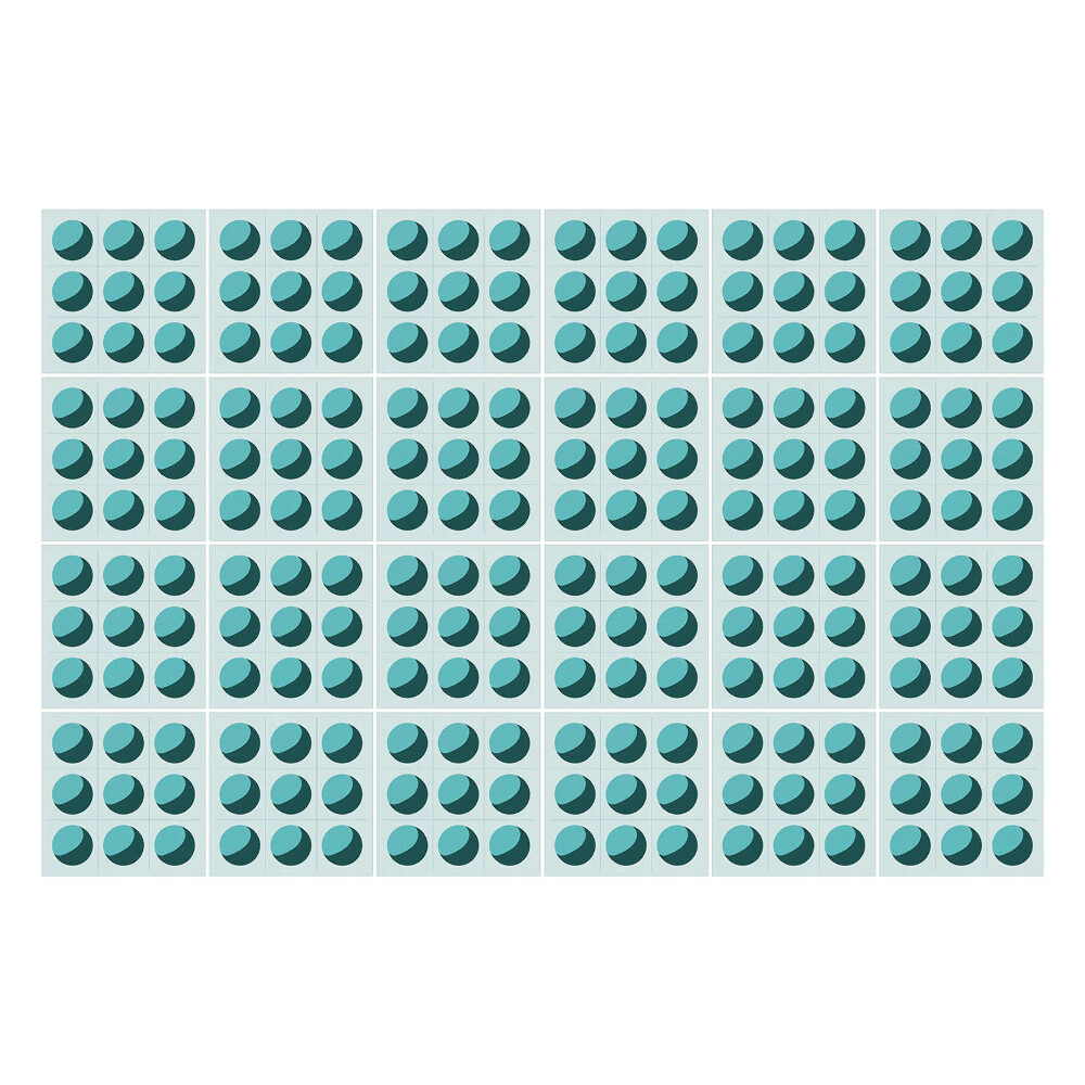 Csempe dekor matrica Szimmetrikus ellipszisek egy rácsban