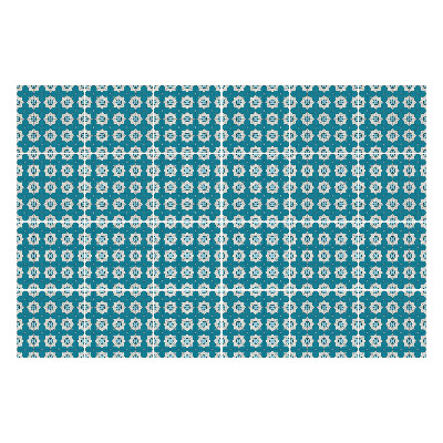 Konyha csempe matrica Geometrikus virágok hálóban