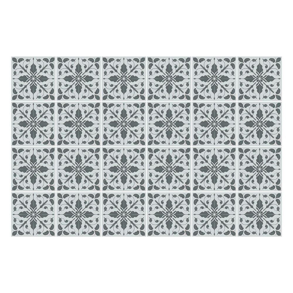 Csempe dekor matrica Virágdíszek hálóban