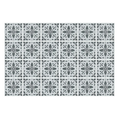 Csempe dekor matrica Virágdíszek hálóban